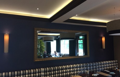 Large Framed Mirror in a Bar Fitout