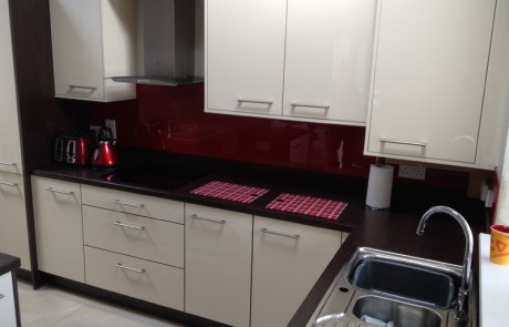 Red Glass Splashback