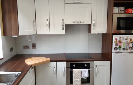 White Glass Splashback