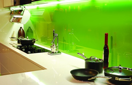 Green Glass Splashback