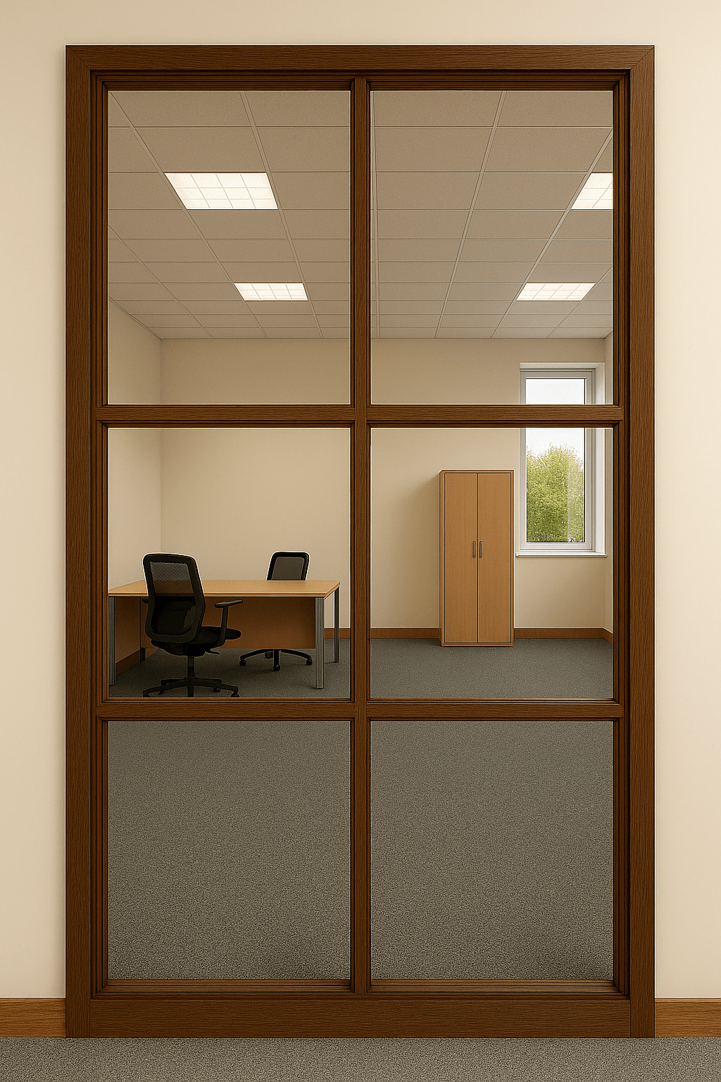 006 Fire Rated Office Screen With Pyrobel Glazing 006 Fire Rated Office Screen With Pyrobel Glazing