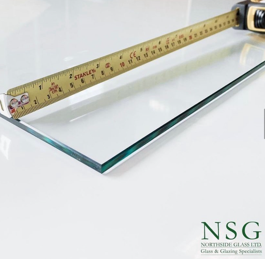 Glass Shelf Cut To Size Northside Glass Ltd. Measuring A Piece Of Cut-To-Size Glass For A Shelf Or Bespoke Order In Cork, Ireland.