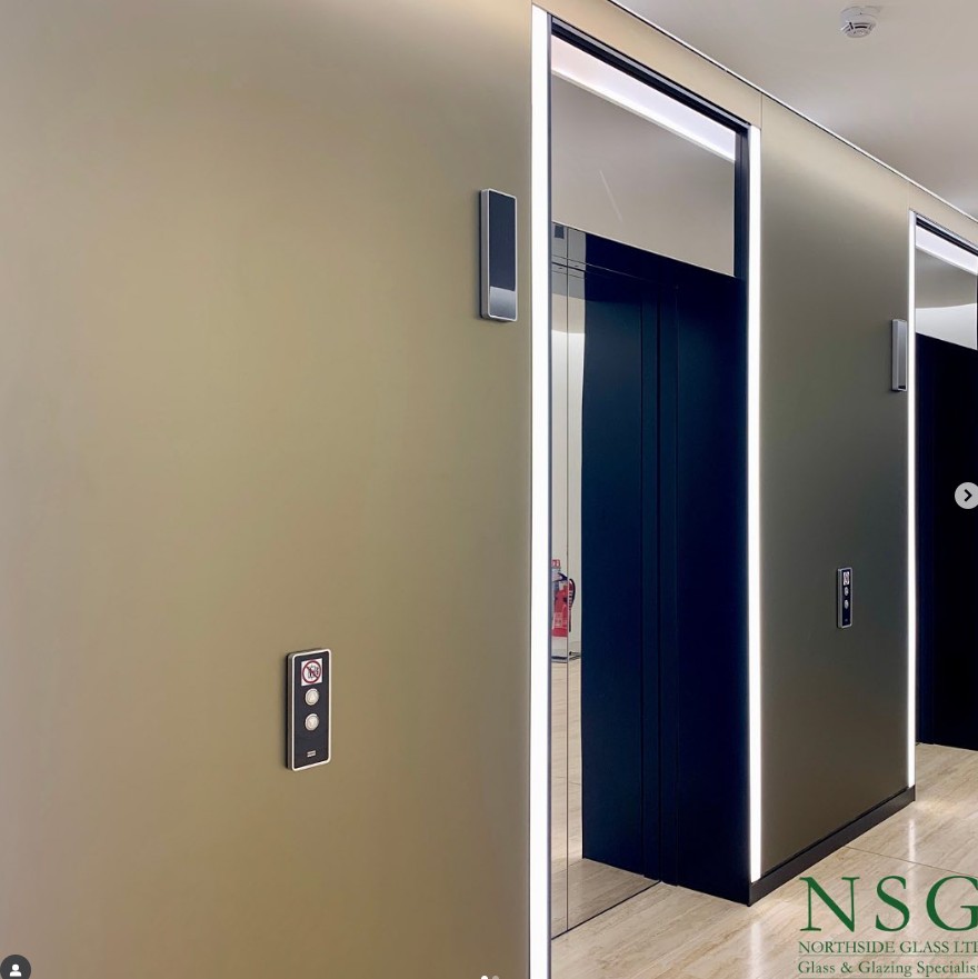 Nsg Commercial Mirror Fit-Outs 3 Lift Shaft Cladding With Satinised Mirror 001 1