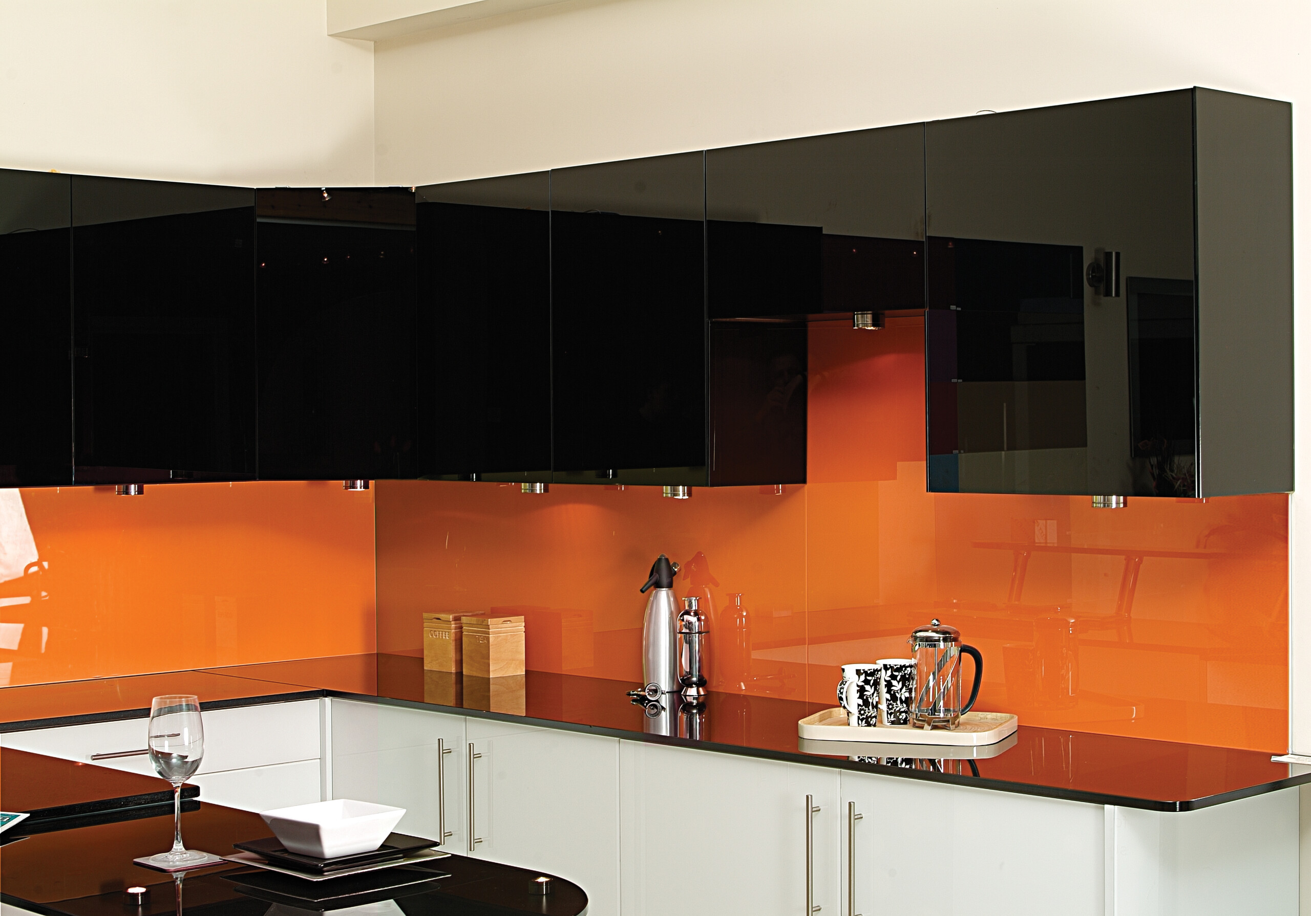 Nsg Glass Splashbacks 8 Orange Kitchen 003 Scaled