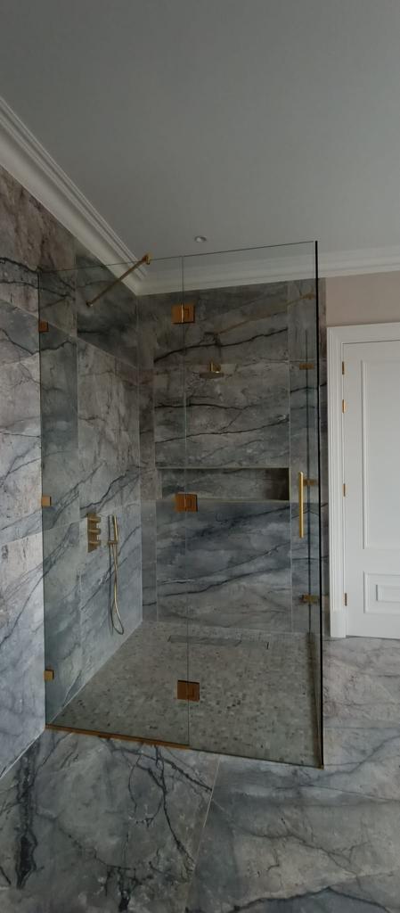 Shower Enclosure Satin Brass 003