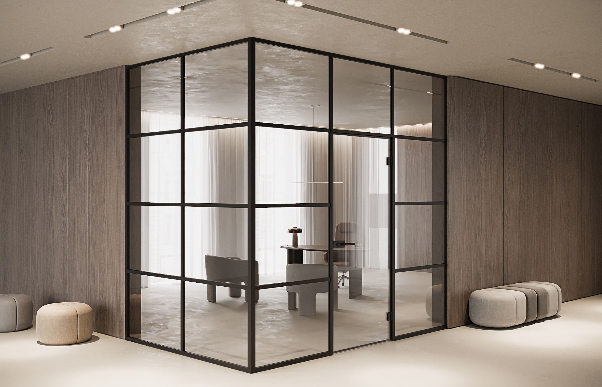 Crittal Style Glass Partition Profile 004 2