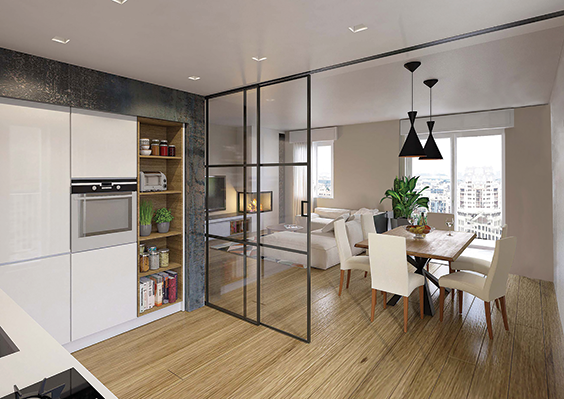 Nsg Sliding Doors 2 Full Height Glass Sliding Door With Black Divisions 004 1