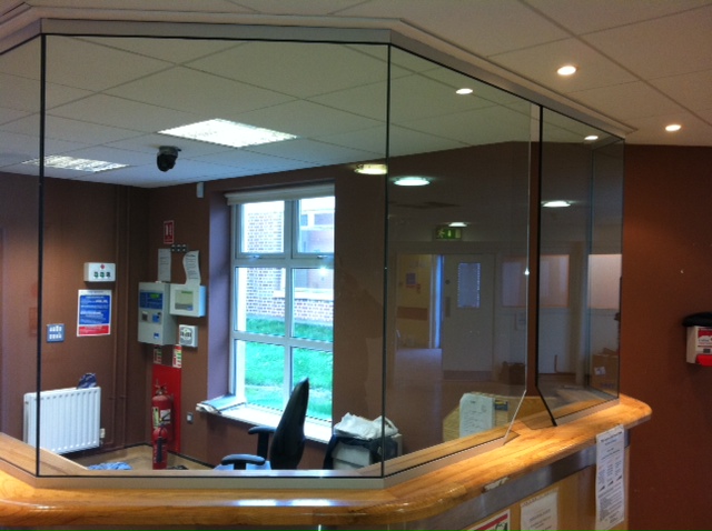 Reception And Glass Counter Security Glass