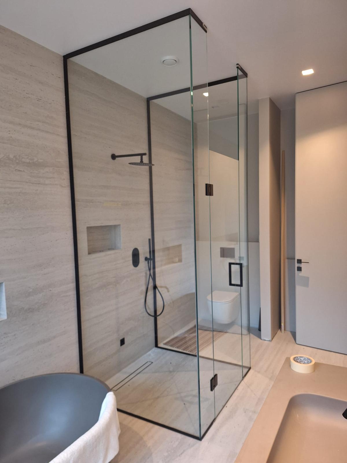 Shower Enclosure Black Trim