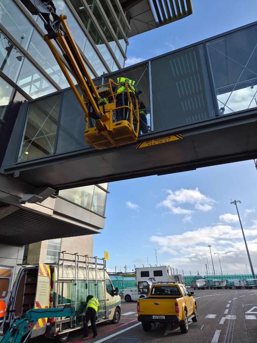 Commercial Glass Replacement For An Airport.