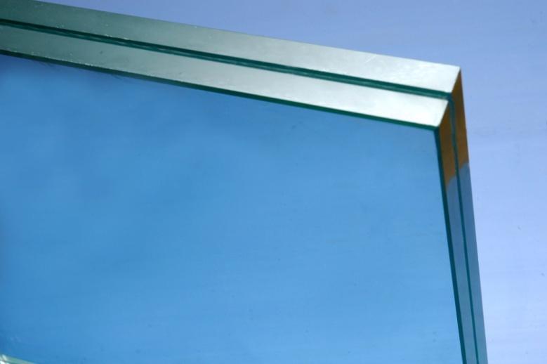 Clear Laminated Glass With Smooth Edges.